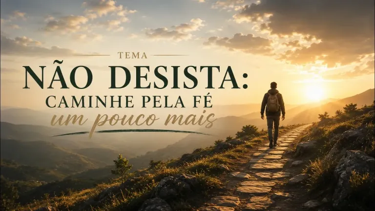 Não desista: caminhe pela fé um pouco mais